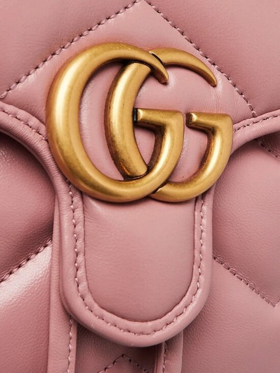 Gucci Pink Quilted Leather Marmont Backpack Bag main image 7